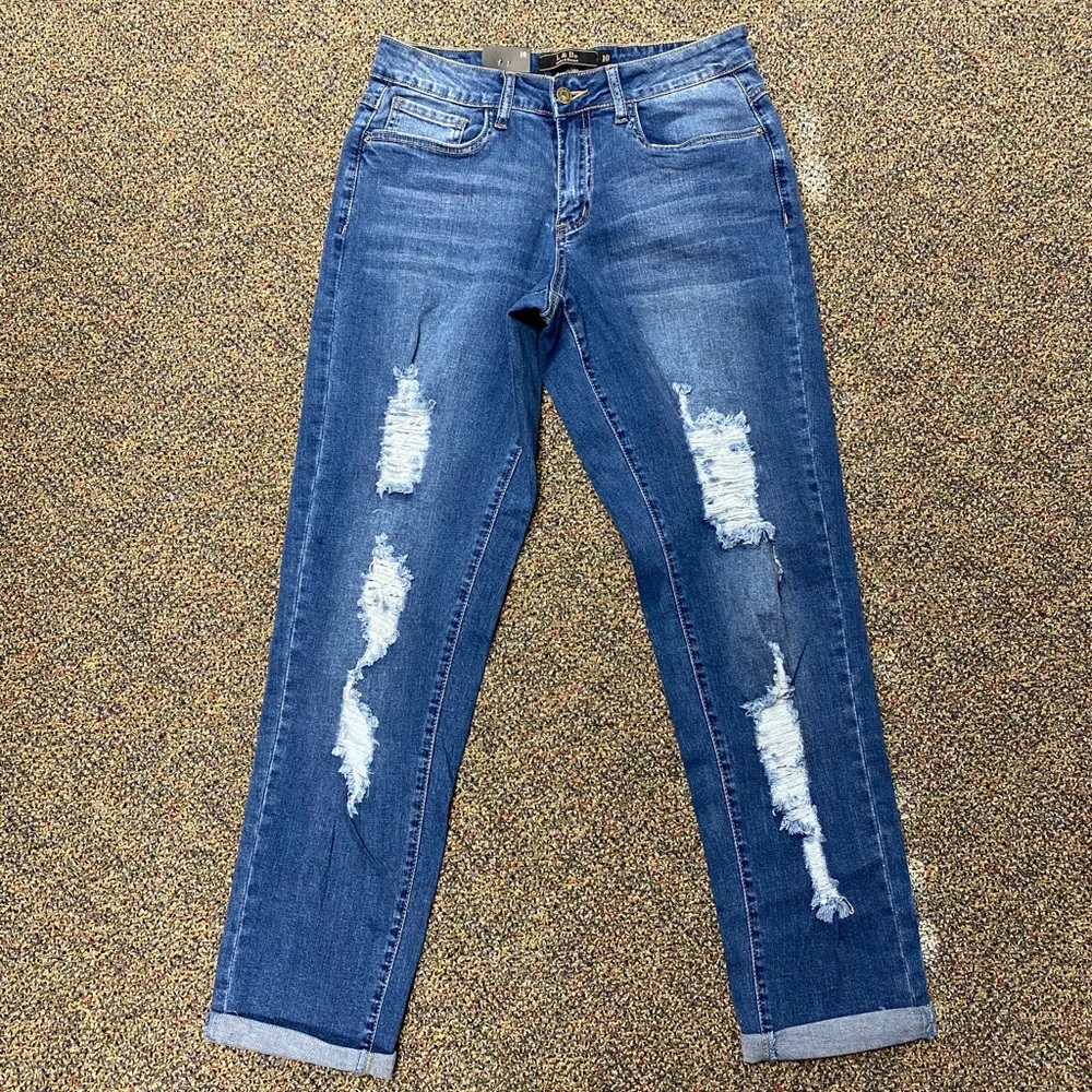 L&B Boyfriend jeans 10 distressed NEW